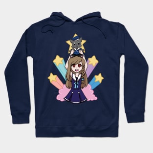 Anime Sailor Girl Celebrating Hoodie